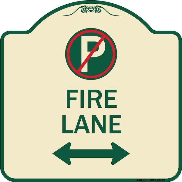 Fire Lane Heavy-Gauge Aluminum Architectural Sign, 18" x 18", TG-1818-24021